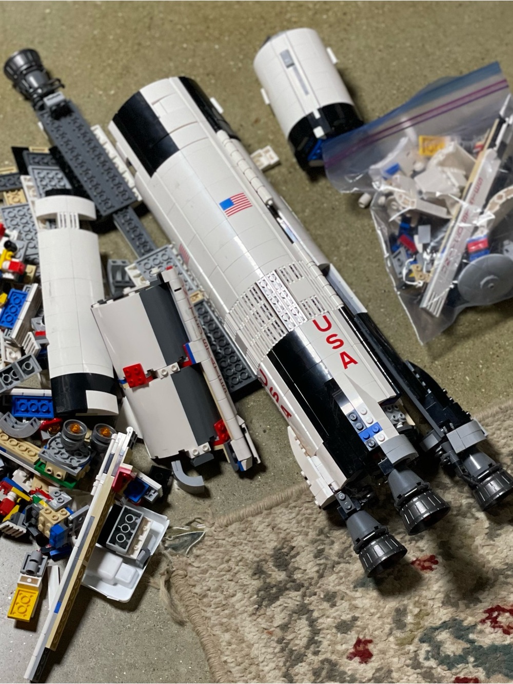 LEGO Space Shuttle Rocket Core with USA Decals - Picture 7 of 8